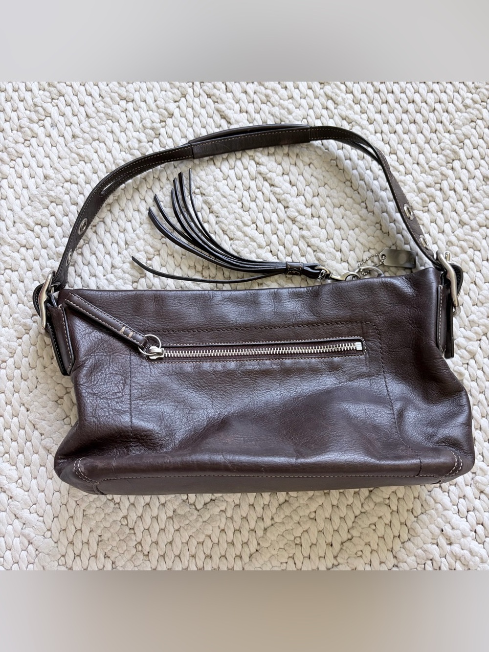 Vintage COACH Legacy East West Duffle Mahogany leather shoulder bag purse 1417 - Picture 2 of 13